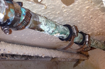 While a clamped pipe is a temporary solution to stopping pinhole leaks, it’s a sign of potential catastrophic leaks to come.