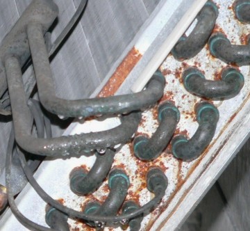 Refrigerator Coils corroded drywall
